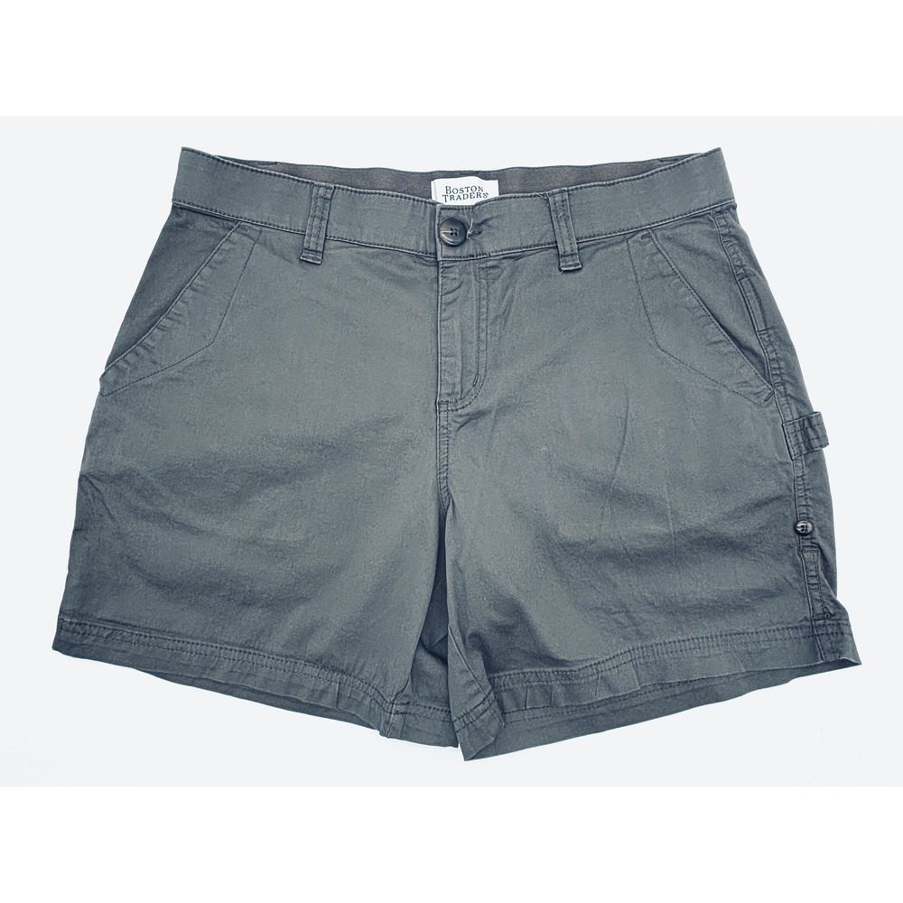 Boston Traders Womens Carpenter Shorts Brown Size 10 Flat Front Regular Fit
